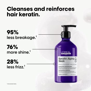 L’Oréal Professionnel Serie Expert Keratin Alpha Sleek șampon pentru un aspect neted al părului - imagine 3
